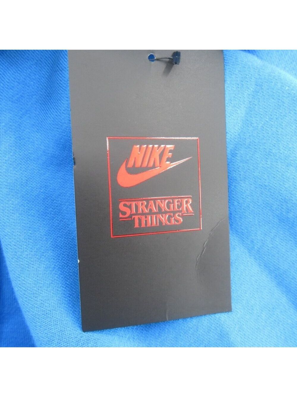 Nike x Stranger Things Blue Pullover Hoodie Men's Size Medium NEW - Picture 11 of 14